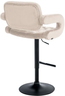 Barstoel Bermuda Zwart, Creme