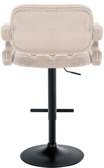 Barstoel Bermuda Zwart, Creme