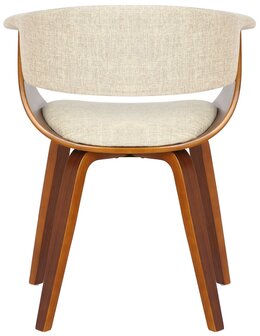 2-delige set stoelen Brecu Stof, Creme