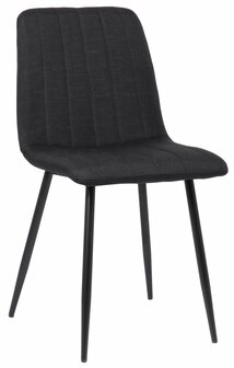 4-delige set stoelen Dojin stof, Zwart