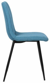 4-delige set stoelen Dojin stof, Blauw