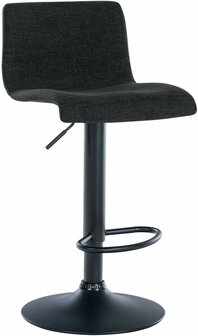 2-delige set barstoelen Bronfard stof, Zwart