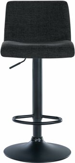 2-delige set barstoelen Bronfard stof, Zwart