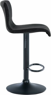 2-delige set barstoelen Bronfard stof, Zwart