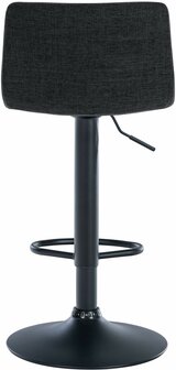 2-delige set barstoelen Bronfard stof, Zwart