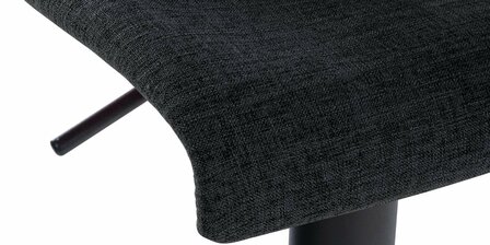 2-delige set barstoelen Bronfard stof, Zwart