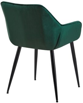2-delige set eetkamerstoel Vasse fluweel, Groen