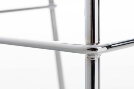 Barstoel Heovor Chroom 4-pootsframe, Wit