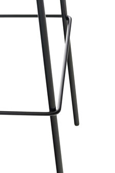 Barstoel Heovor 4-poots frame zwart, Wit