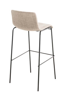Barstoel Heovor Stof 4-poots Frame zwart, Creme
