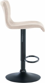 Barhocker Bronfard Stoff, Creme