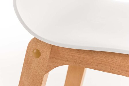 Barstoel Bermuda Rood, Wit
