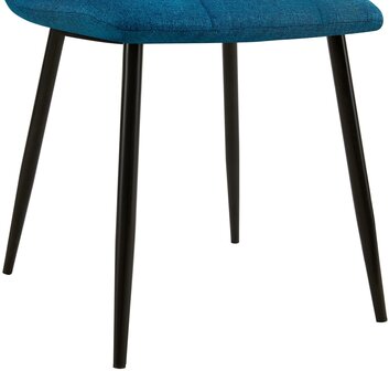 2-delige set eetkamerstoel Teldi stof, Blauw