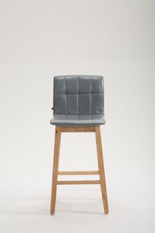 Barstoel Briginz Kunstleer Naturel, Grijs