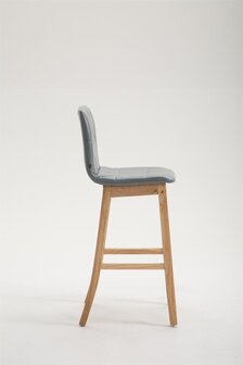 Barstoel Briginz Kunstleer Naturel, Grijs