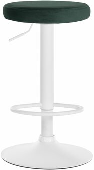 2-delige set barkrukken Pento fluweel wit, Groen