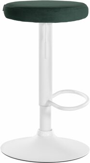 2-delige set barkrukken Pento fluweel wit, Groen
