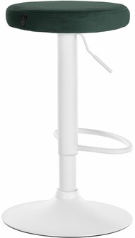2-delige set barkrukken Pento fluweel wit, Groen