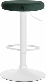 2-delige set barkrukken Pento fluweel wit, Groen