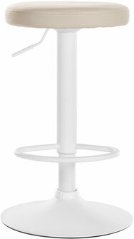 2-delige set barkrukken Pento kunstleer wit, Creme