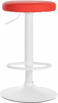 2-delige set barkrukken Pento kunstleer wit, Rood