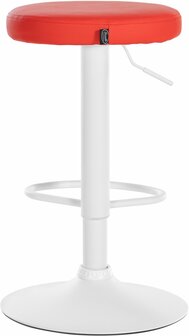 2-delige set barkrukken Pento kunstleer wit, Rood