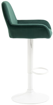 2-delige set barstoelen Brigi fluweel wit, Groen