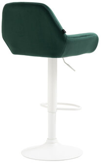 2-delige set barstoelen Brigi fluweel wit, Groen