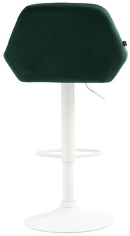 2-delige set barstoelen Brigi fluweel wit, Groen