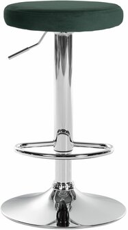 2-delige set barkrukken Pento fluweel chroom, Groen