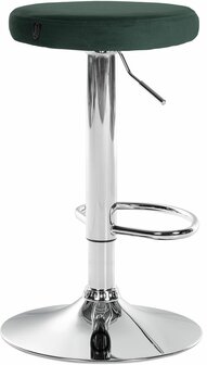 2-delige set barkrukken Pento fluweel chroom, Groen