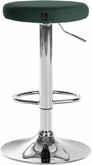 2-delige set barkrukken Pento fluweel chroom, Groen