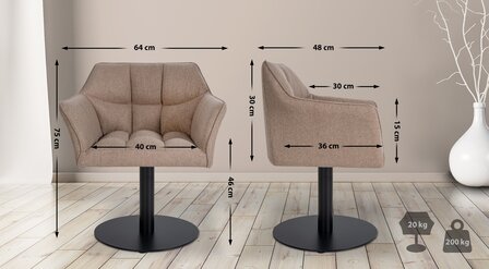 Kruk Bermuda Rood, Taupe