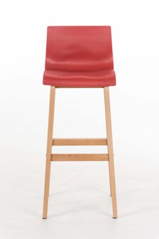 Barstoel Heovor Natura 4-poots frame, Rood