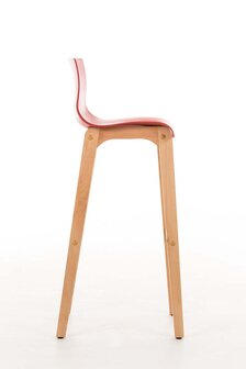 Barstoel Heovor Natura 4-poots frame, Rood