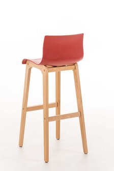 Barstoel Heovor Natura 4-poots frame, Rood