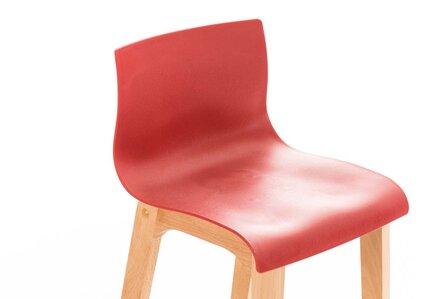 Barstoel Heovor Natura 4-poots frame, Rood