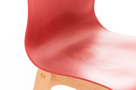 Barstoel Heovor Natura 4-poots frame, Rood