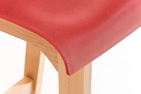 Barstoel Heovor Natura 4-poots frame, Rood