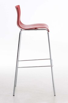 Barstoel Heovor Chroom 4-poot Frame, Rood