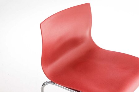 Barstoel Heovor Chroom 4-poot Frame, Rood