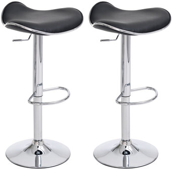 2-delige set barstoelen Shinghaa, Zwart