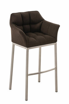 Barstoel Demosa A Stof met 4-poots frame, Bruin