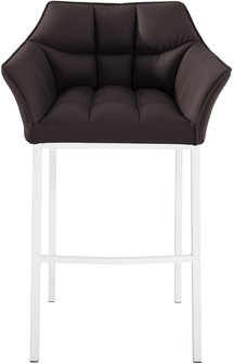 Barstoel Domasa met 4-poots frame wit, Bruin