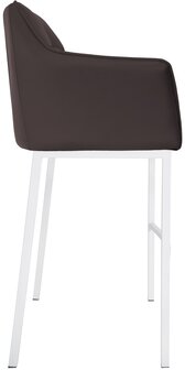 Barstoel Domasa met 4-poots frame wit, Bruin