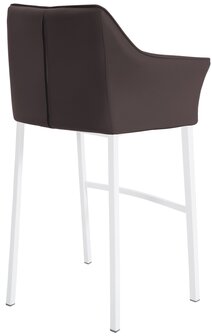 Barstoel Domasa met 4-poots frame wit, Bruin