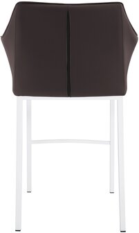 Barstoel Domasa met 4-poots frame wit, Bruin