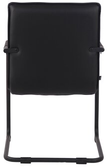 2-delige set bezoekersstoelen Gindei kunstleer zwart, Zwart