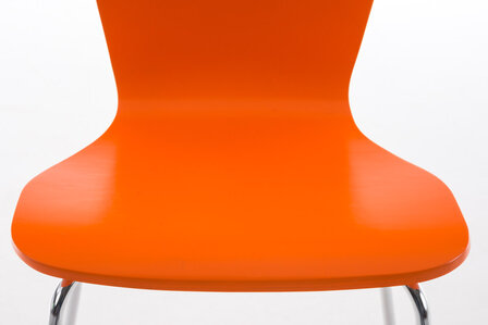 4-delige set bezoekersstoel Oaran, Oranje