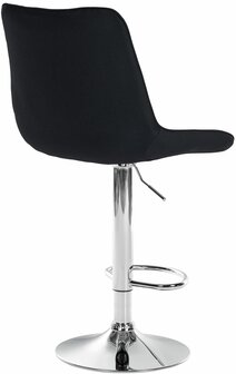 2-delige set barkruk Tino Stof chroom, Zwart